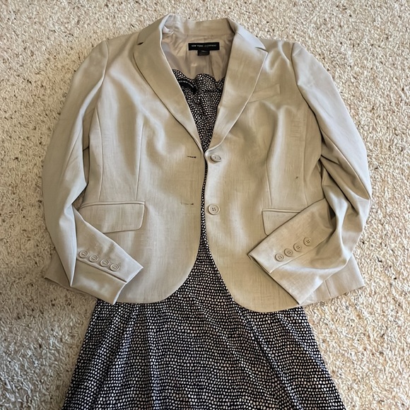 Like new! Jones New York Black and Cream Dress - Picture 4 of 5